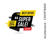super deal sale banner template ... | Shutterstock .eps vector #1594978405