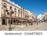 Small photo of CIUDAD REAL,SPAIN - MAY 26,2022 - View at the Mayor square of Ciudad Real. Ciudad Real is a municipality of Spain located in the autonomous community of Castile–La Mancha.