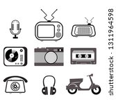 vintage retro objects and... | Shutterstock .eps vector #1311964598