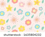 seamless pattern of  flowers... | Shutterstock .eps vector #1635804232