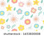 seamless pattern of  flowers... | Shutterstock .eps vector #1653830008