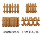 Different Types Wooden Fence. ...