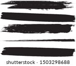 vector brush set. black lines... | Shutterstock .eps vector #1503298688
