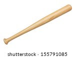 Wooden baseball bat isolated on ...