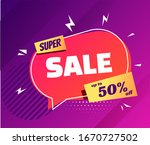 super sale poster in trendy... | Shutterstock .eps vector #1670727502