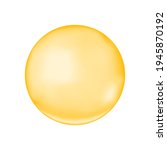 golden glossy bubble. collagen... | Shutterstock .eps vector #1945870192