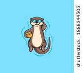 Vector Illustration. An Otter...