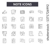 note line icons  signs set ... | Shutterstock .eps vector #1371726992