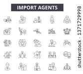 import agents line icons  signs ... | Shutterstock .eps vector #1371729998