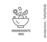 Ingredients Mix Line Icon ...