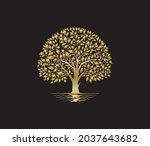 Golden Tree Logo With Circular...
