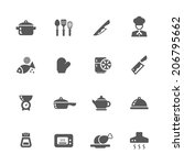 kitchen icons set. | Shutterstock .eps vector #206795662