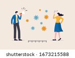 social distancing  keep... | Shutterstock .eps vector #1673215588