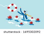 coronavirus crisis help policy  ... | Shutterstock .eps vector #1695302092