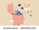 declutter your mind  clear your ... | Shutterstock .eps vector #2064001232