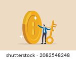 financial key success  unlock... | Shutterstock .eps vector #2082548248