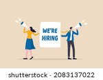 hr recruiting announcement we... | Shutterstock .eps vector #2083137022