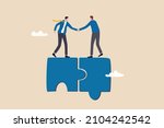 collaborate  cooperate or... | Shutterstock .eps vector #2104242542