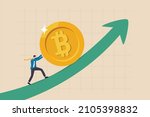 bitcoin and crypto price rising ... | Shutterstock .eps vector #2105398832