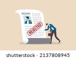 job application rejected ... | Shutterstock .eps vector #2137808945