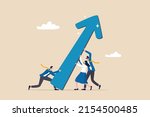 teamwork effort to help growing ... | Shutterstock .eps vector #2154500485
