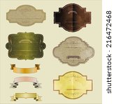set of vintage labels  vector... | Shutterstock .eps vector #216472468