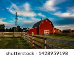 Farm With A Barn Windmill Fence ...