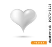 realistic silver heart.... | Shutterstock .eps vector #1007348128