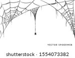 vector illustration of a cobweb ... | Shutterstock .eps vector #1554073382