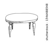 table doodle vector hand drawn...