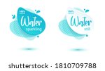 mineral water tag. blue label... | Shutterstock .eps vector #1810709788