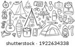 set of doodle forest camping... | Shutterstock .eps vector #1922634338
