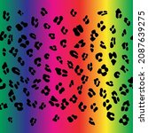 leopard seamless rainbow... | Shutterstock .eps vector #2087639275