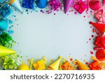 Colorful rainbow birthday party ...
