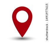 pin icon vector. location icon. ... | Shutterstock .eps vector #1491977615