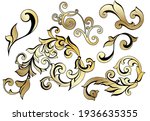 vector damask vintage baroque... | Shutterstock .eps vector #1936635355