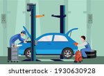 car service and repair building ... | Shutterstock .eps vector #1930630928