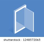 opened door icon. vector... | Shutterstock .eps vector #1248572065
