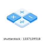 collection of math symbols.... | Shutterstock .eps vector #1337139518