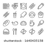 food icons. food and drink line ... | Shutterstock .eps vector #1640435158