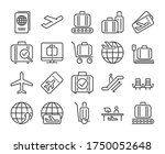 airport icons. airport and air... | Shutterstock .eps vector #1750052648