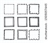 doodle frames set  vector... | Shutterstock .eps vector #1505057645