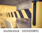 Barrier tape for no entry. Restricted area. Black And Yellow Lines. Do Not Cross, Danger, Do Not Enter