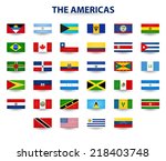 flags of the americas | Shutterstock .eps vector #218403748