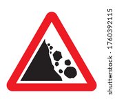 falling rocks or debris warning ... | Shutterstock .eps vector #1760392115