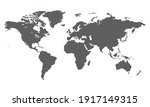 world map. gray map template... | Shutterstock .eps vector #1917149315