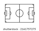 soccer field in line style.... | Shutterstock .eps vector #2161757275