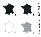 vector map of the france | Shutterstock .eps vector #1446160415