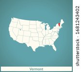 vector map of the vermont | Shutterstock .eps vector #1681243402