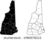 vector map of the new hampshire | Shutterstock .eps vector #1980078212